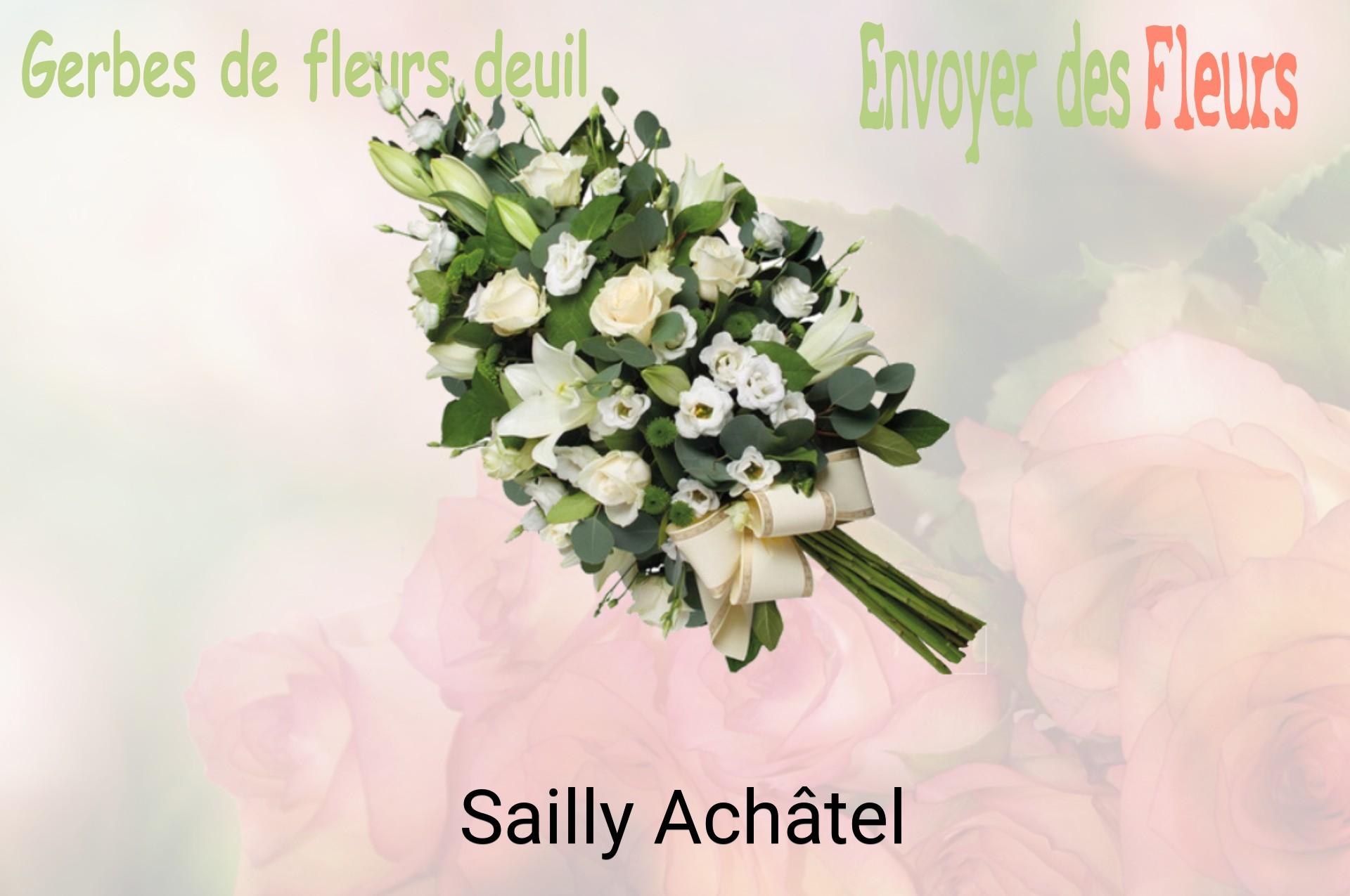 Gerbe de fleurs de deuil livrée à Sailly-Achâtel